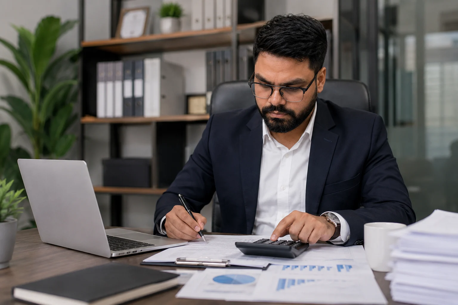 Professional accounting consultant working at Financial Solutions