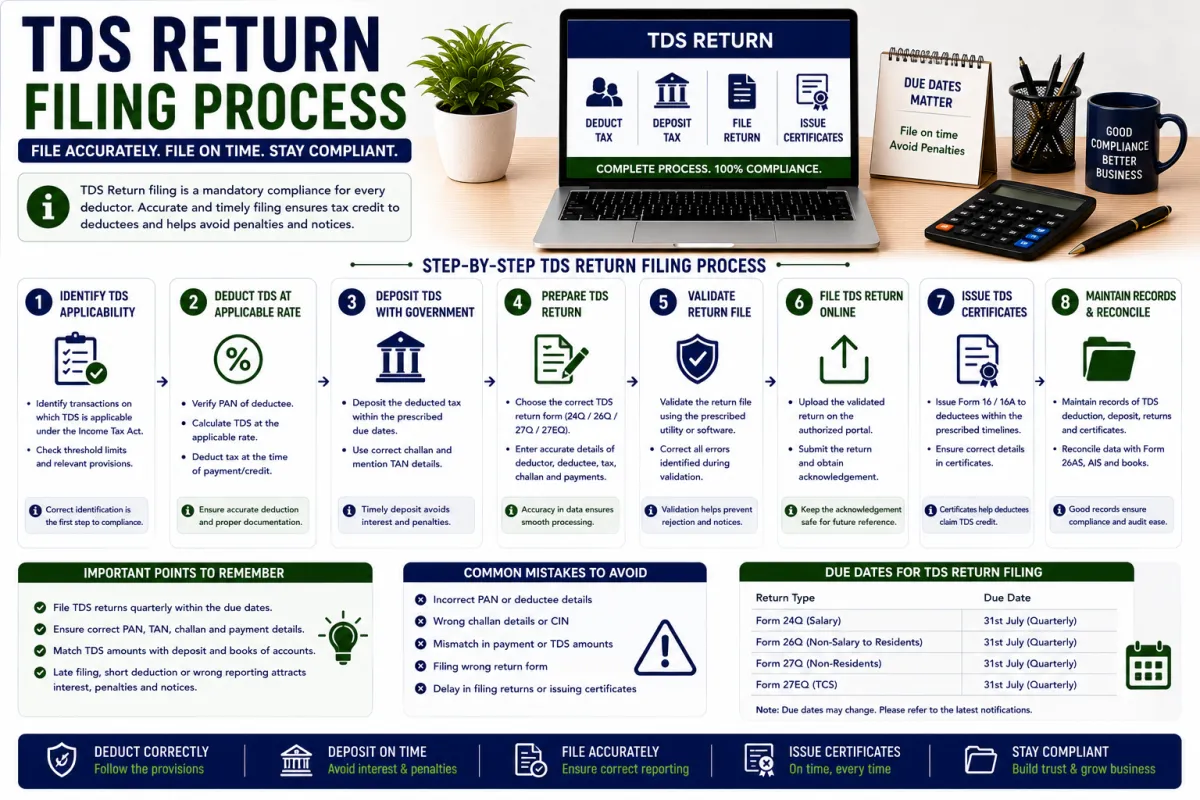 TDS Return Filing Process: A Complete Step-by-Step Guide for Businesses