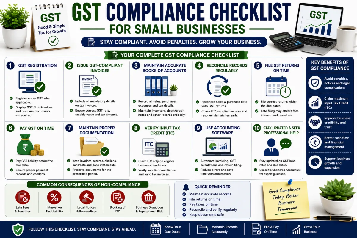 GST Compliance Checklist for Small Businesses: Essential Steps to Stay Compliant