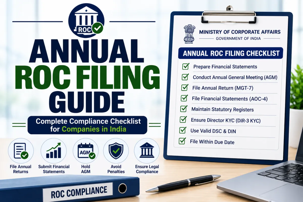 Annual ROC Filing Guide: Complete Compliance Checklist for Companies in India